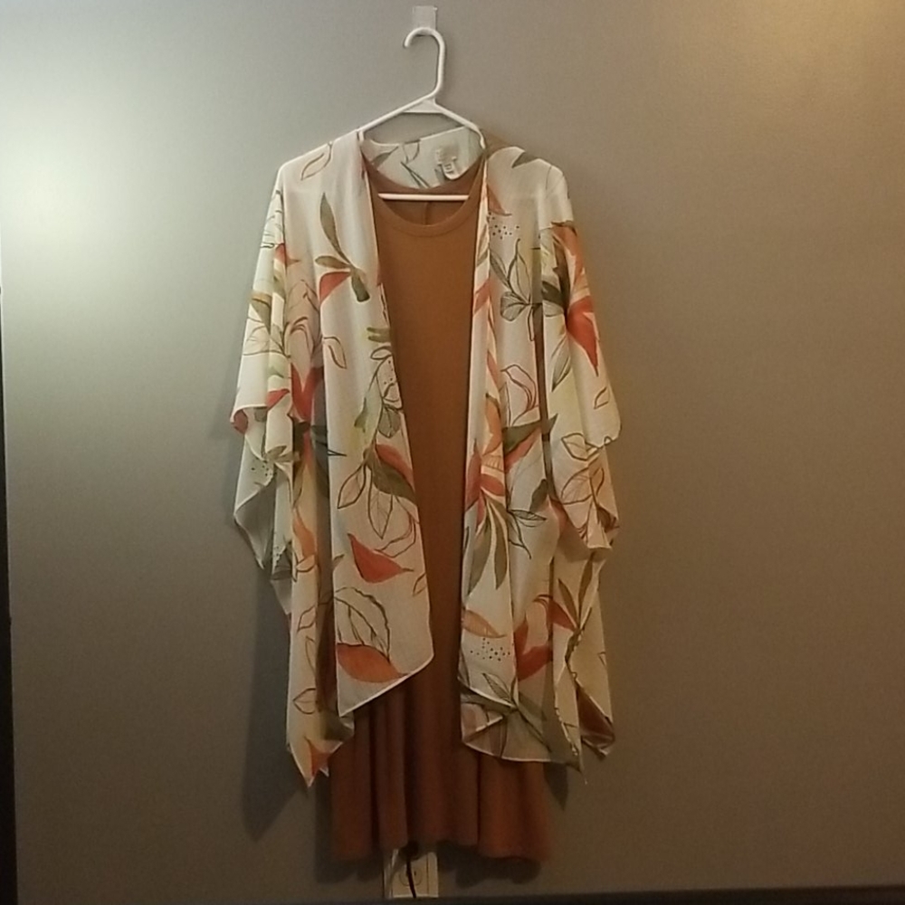 Target a new day dress with shaw and sandals